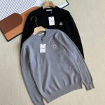 Moncler Sweater Black Wool Delicate And Soft To The Touch