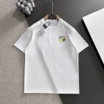 Loewe Short Sleeves White Cotton Pure Spring Autumn Embroidery