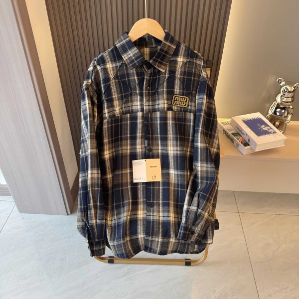 Miu Shirt Red Autumn Early Patch