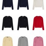 Ralph Lauren Sweater Red Cotton Pure Cable Knit Easy To Match Embroidery