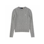 Ralph Lauren Sweater Red Cotton Pure Cable Knit Easy To Match Embroidery