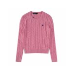 Ralph Lauren Sweater Red Cotton Pure Cable Knit Easy To Match Embroidery