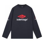 Balenciaga Long-Sleeved Red Cotton Summer Embroidery