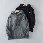 Prada Outerwear Black Wool Fleece Street Style