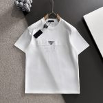 Prada Short Sleeves White Cotton Pure Spring Autumn Embroidery