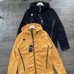 Descente Jacket Yellow Fleece Woven Fabric Clean Lines Autumn Winter And Patch