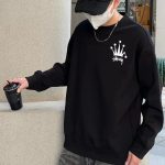 Stussy Hoodie Black Cotton Fleece Autumn