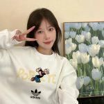 Adidas Hoodie Black Cotton Fleece Autumn