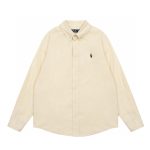 Ralph Lauren Long-Sleeved Shirt Red Cotton Pure Down Simple And Versatile Embroidery