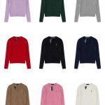 Ralph Lauren Sweater Red Cotton Pure Cable Knit Easy To Match Embroidery
