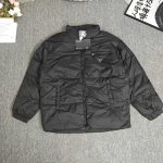 Prada Coat Black Feather Duck Down Nylon Fabric Quilted Pattern