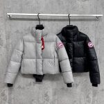 Canada Goose Cotton-Padded Coat Red Cotton Long-Staple Wool Feather Down Nylon Tear-Resistant Fabric Embroidery