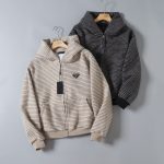 Prada Long-Sleeved Shirts Red Cotton Plush Fleece Space Air Layer Environmentally Friendly Dyeing