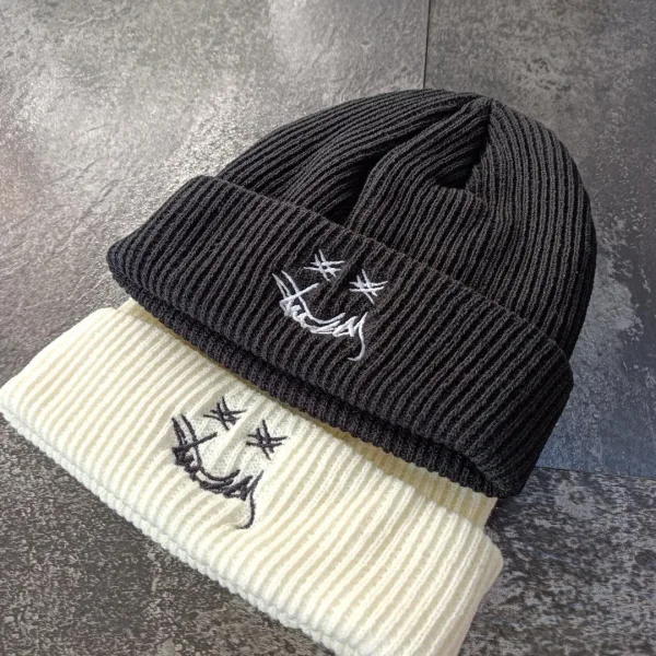 Stussy Wool Hat Red Knitted Fabric Autumn Winter