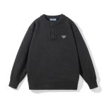 Prada Sweater Red Genuine Leather