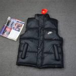 Nike Jacket Red Cotton Down Easy To Match Autumn Winter Slim Fit Side Pockets