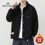 Stone Island Coat Red Fleece