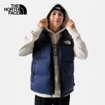 North Down Jacket Red Feather Duck Nylon Fleece Soft Winter Embroidery