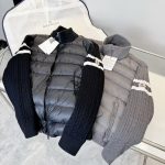Moncler Outerwear Red Wool Feather Duck Down Exquisite Workmanship Elegant Black Winter Patch Side Pockets
