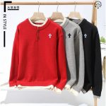 Chrome Hearts Sweater Red Knitted Fabric