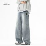 Stone Island Jeans Red Denim Retro Blue