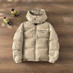 Prada Coat Black Down Minimalist Style