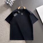 Prada Short Sleeves Ash Cotton Pure Spring Autumn