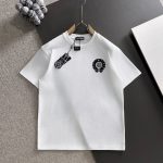 Chrome Hearts Short Sleeves White Cotton Pure Wool Spring Autumn Embroidery