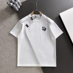 Dior Short Sleeves White Cotton Pure Wool Spring Autumn Embroidery