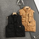 Moncler Vest Red Goose Down Duck Nylon Soft Touch