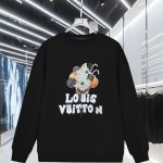 Louis Vuitton Long-Sleeved Ash Cotton Pure Winter 3D Logo