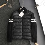 Moncler Outerwear Red Wool Feather Duck Down Fleece Exquisite Workmanship Elegant Black Winter Patch Side Pockets