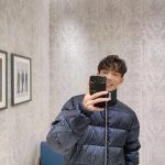 Dior Down Jacket Red Duck Jacquard Winter