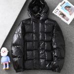 Moncler Down Jacket Black Goose Duck Nylon