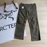 Archaeopteryx Trousers Green Cotton Pure Down Nylon Spandex Mesh Relaxed Fit Spring Autumn Embroidery Patch