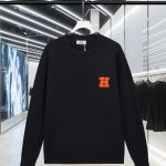 Hermes Long-Sleeved Shirts Red Wool Blend Mesh Spring Summer