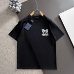 Louis Vuitton Short Sleeves Black Cotton Pure Wool Spring Autumn Embroidery