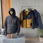 Archaeopteryx Jacket Red Feather Duck Down Nylon Adjustable Drawstring Down-Proof Fabric Embroidery