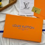 Louis Vuitton Shawl Red Jacquard High-End Style