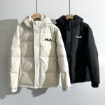 Fila Down Jacket Red Silk Wool Duck Winter