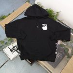 Stussy Hoodie Black Cotton Pure Fleece Fabric