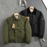 Burberry Cotton-Padded Coat Green Down Delicate And Soft To The Touch