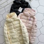 Monk Outerwear Red Wool Duck Down Nylon Fabric Warm Tone Creamy White High-End Quality Winter