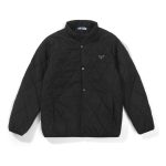 Prada Cotton-Padded Coat Ash Cotton Mulberry Silk Wool Down Nylon Genuine Leather Fabric Winter