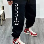 Gucci Sweatpants Red Cotton Fleece