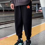 Givenchy Sweatpants Red Fleece Simple Design Street Style Autumn