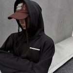 Balenciaga Hoodie Red Cotton Fleece