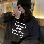 North Sweatshirt Black Cotton Fleece Autumn