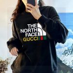 Gucci Hoodie Black Fleece Suede Autumn