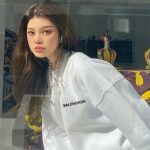 Balenciaga Sweatshirt Black Fleece Suede Autumn
